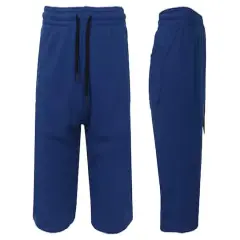 Galaxy By Harvic Men's Classic Jogger Lounge Shorts Navy