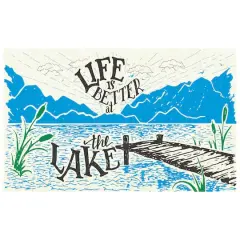 Life is Better at the Lake Doormat