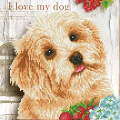 Diamond Dotz&reg; Intermediate I Love My Dog with Frame Diamond Painting Kit