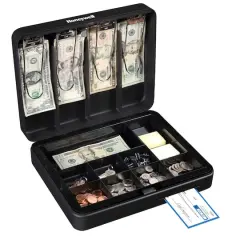Honeywell&reg; Deluxe Steel Cash Box