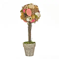 14" Easter Egg Single Ball Topiary Tree Tabletop Accent