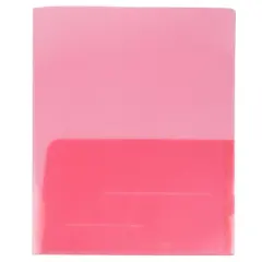 JAM Paper Plastic Lightweight 2-Pocket Presentation Folders, 6ct. Red