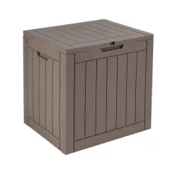 Honey Can Do 30gal. Brown Small Deck Outdoor Storage Box