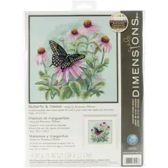 Dimensions&reg; Butterfly & Daisies Counted Cross Stitch Kit