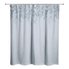 Floral Banner Shower Curtain, 71" x 74" Blue