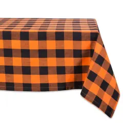 DII&reg; 84" Buffalo Check Tablecloth Orange and Black