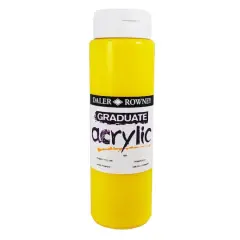 Daler-Rowney&reg; Graduate Acrylic, 500mL Primary Yellow