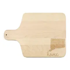 17" Floral Home State Maple Paddle Cutting Board Connecticut