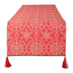 DII&reg; 72'' Joyful Snowflakes Jacquard Reversible Table Runner