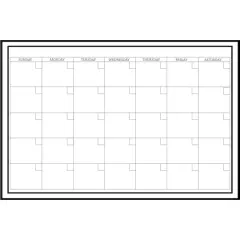 Wallpops White Monthly Dry Erase Calendar Decal