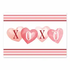 XOXO Hearts And Stripes Tabletop Canvas