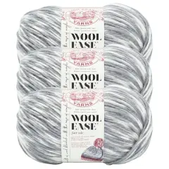 3 Pack Lion Brand&reg; Wool Ease&reg; Fair Isle Yarn Ice and Gray