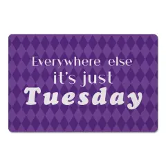 Everywhere Just Tuesday Mardi Gras Floor Mat