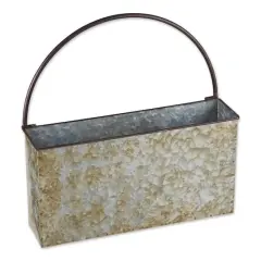 14.5" Rectangle Galvanized Wall Planter