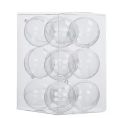 3.5" DIY Clear Plastic Snap Ball Ornaments, 12ct. by Make Market&reg;