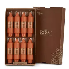 Root Candles 5" Rust Unscented Smooth Collenette Taper Candles, 8ct.