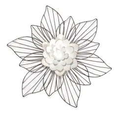 Fetco Leith Layered Floral Metal Wall Art