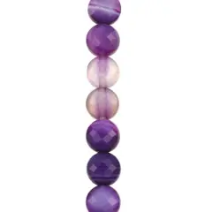Purple Faceted Agate Coin Beads by Bead Landing&trade;