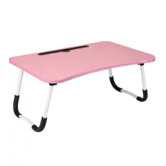 Mind Reader Freestanding Portable Foldable Lap Desk with Fold-Up Legs Pink