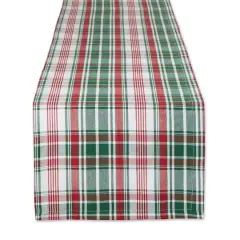 DII&reg; 108" Yuletide Plaid Table Runner