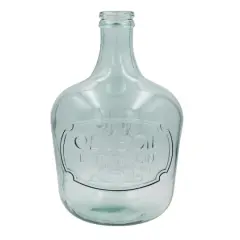 Hello Honey&reg; 16.5" Clear Embossed Reclaimed Glass Olive Oil Bottle
