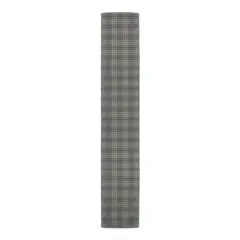 Dark Gray Plaid Indoor/Outdoor Table Runner
