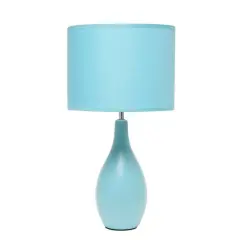 Creekwood Home Essentix 18" Ceramic Dewdrop Table Lamp Blue