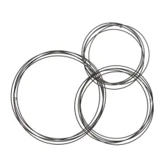 CosmoLiving by Cosmopolitan 42" Black Metal Contemporary Wall D&eacute;cor