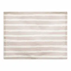 Stripes Cotton Twill Placemat Gray/White