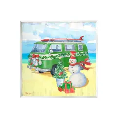 Stupell Industries Green Van Holiday Beach Wall Plaque Art