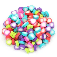 9mm Neon Heart Clay Beads by Creatology&trade;