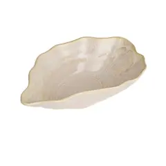 Hello Honey&reg; 7.75" Cream Oyster Shaped Stoneware Bowl