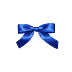 JAM Paper 2" Satin Twist Tie Bows, 100ct. Royal Blue