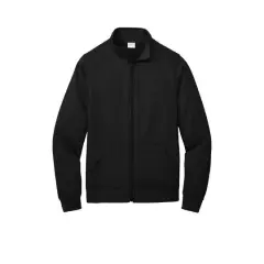 Port & Company&reg; Core Fleece Cadet Full-Zip Adult Unisex Sweatshirt Jet Black
