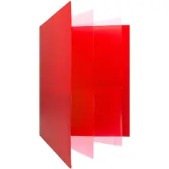 JAM Paper Heavy Duty Plastic 6-Pocket Folder, 2ct. Red