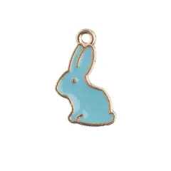 John Bead Sweet & Petite Bunny Rabbit Charms, 10ct. Light Blue