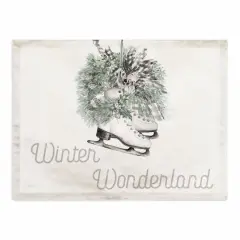 Wreath Winter Wonderland 18x14 Poly Twill Placemat