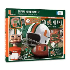 College Team Retro Series 500 Piece Puzzle Miami Hurricanes
