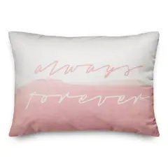 Pink Always Forever Throw Pillow