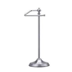 SunnyPoint 16" Satin Nickel Heavy Weight Metal Fingertip Towel Holder Stand