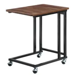 SunnyPoint Matte Black Metal Classic Side Table