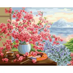Crafting Spark Sakura Bouquet Painting by Numbers Kit