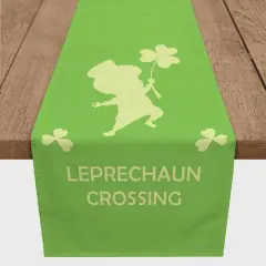Leprechaun Crossing Cotton Twill Runner