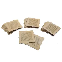 S&S Worldwide&reg; 6.5" x 6.5" Unfinished Wood Stitching Plaque, 24ct.