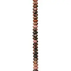 Rhodonite Rondel Beads by Bead Landing&reg;, 6mm