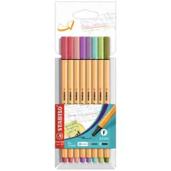 Stabilo&reg; Point 88&reg; 8 Color Fineliner Wallet Pen Set