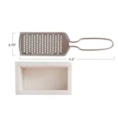 Hello Honey&reg; Marble & Stainless Steel Grater Set
