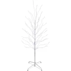5ft. Pre-Lit White Birch Twig Artificial Christmas Tree, Cool White LED Lights