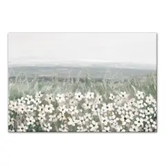 Flowers In The Grass 30" x 20" Canvas Wall Art