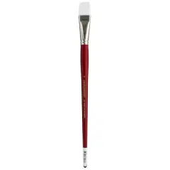 Connoisseur&reg; White Taklon All Media Long Handle Bright Brush